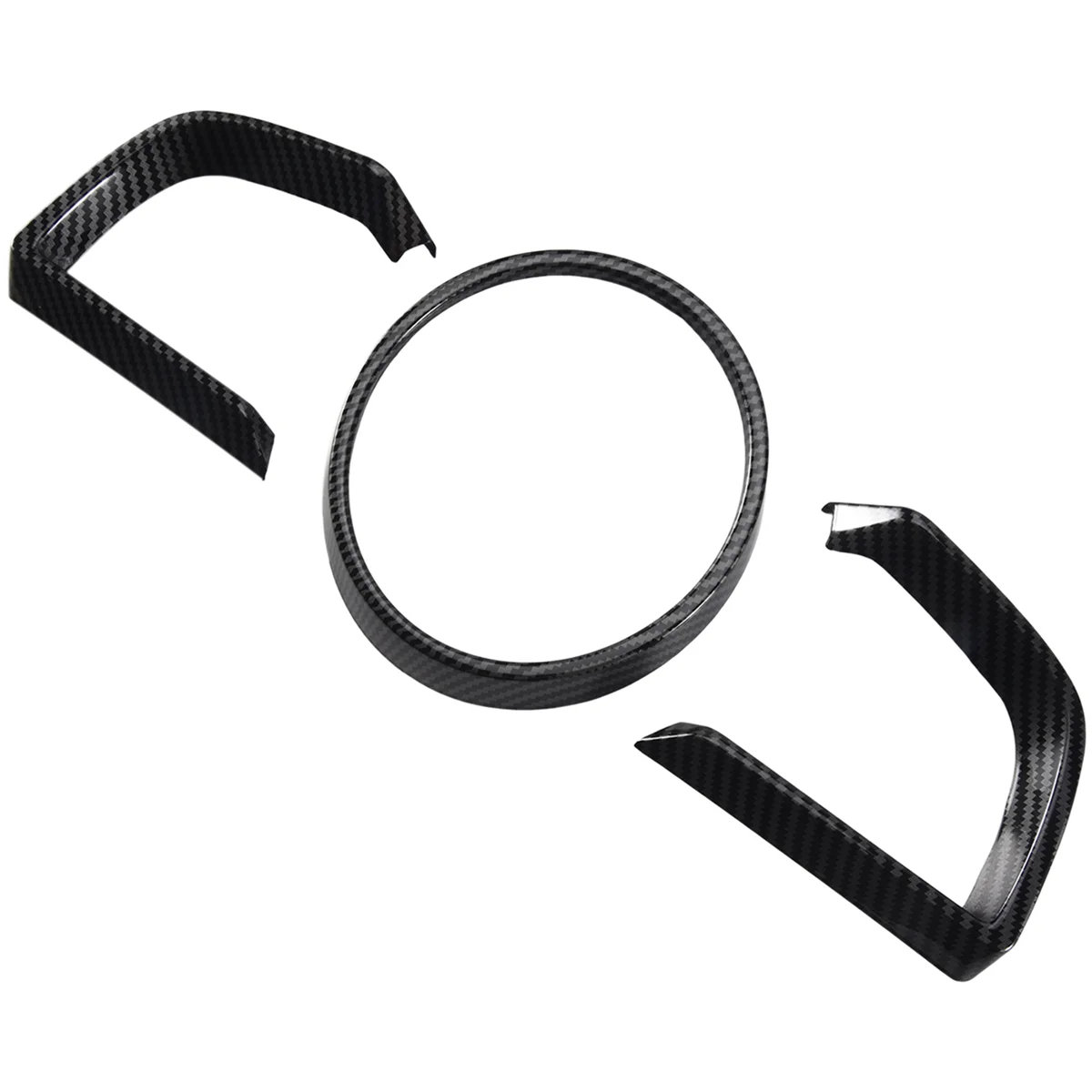 لمازدا 3 Axela 2014-2018 ألياف الكربون لوحة القيادة الداخلية أداة غطاء إطاري الكسوة #1