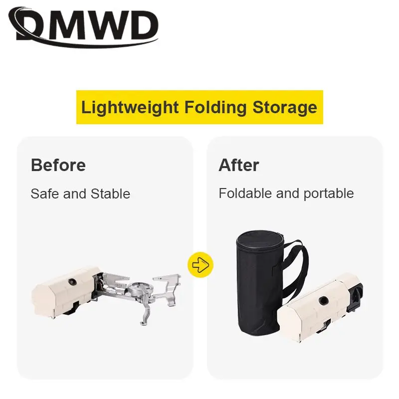 موقد غاز محمول قابل للطي ، موقد كاسيت ، تخييم خارجي ، غلاية تنزة ، طبخ ، حماية من السرعة الزائدة للفرن