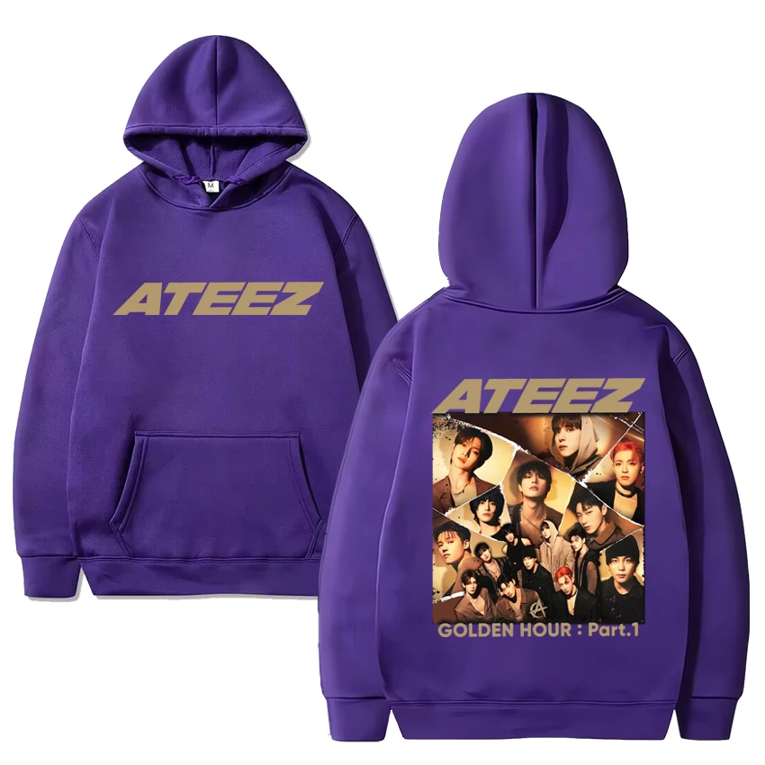 Ateez group The World Ep.Fin Will album Hoodie 2025Men Women kpop vintage Casual Sweatshirt Unisex Fleece Long sleeve pullovers