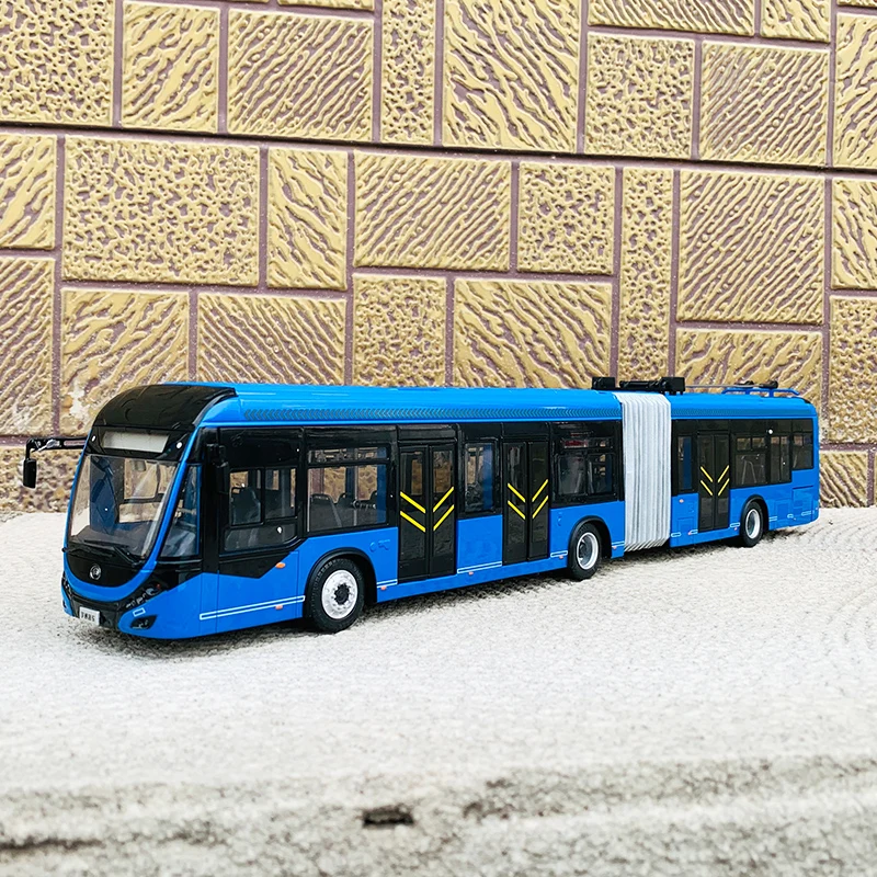 1:42 النموذج الأصلي، حافلة Yutong ذات المصدر المزدوج، حافلة مفصلية، نموذج سيارة مصنوع من خليط معدني للعرض والهدايا والمجموعات #2