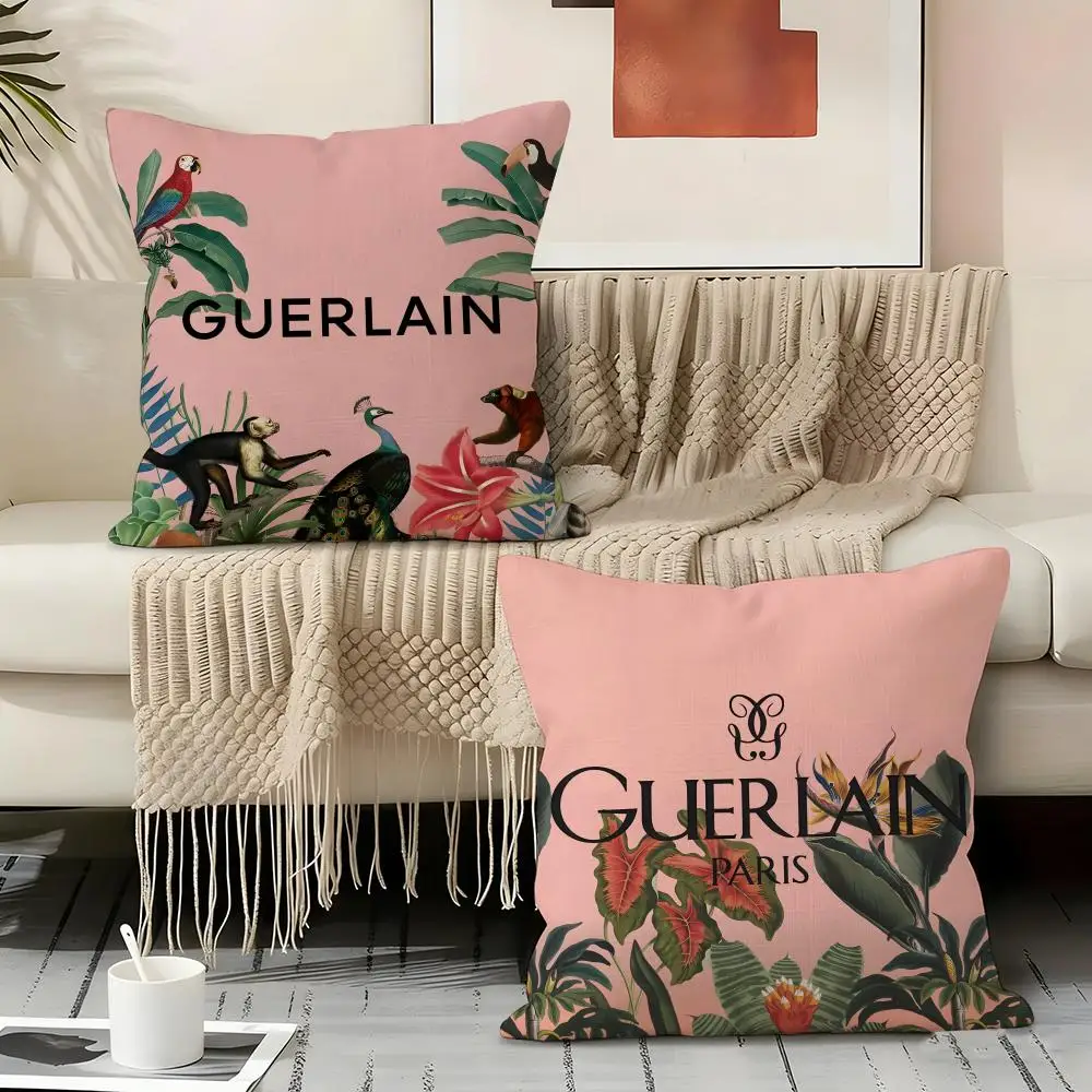 G-guerlain Fashion Brand Pillow Case Linen Pillow Covers Cover For Couch Living Room Bench Patio Floor Linen Home Decor
