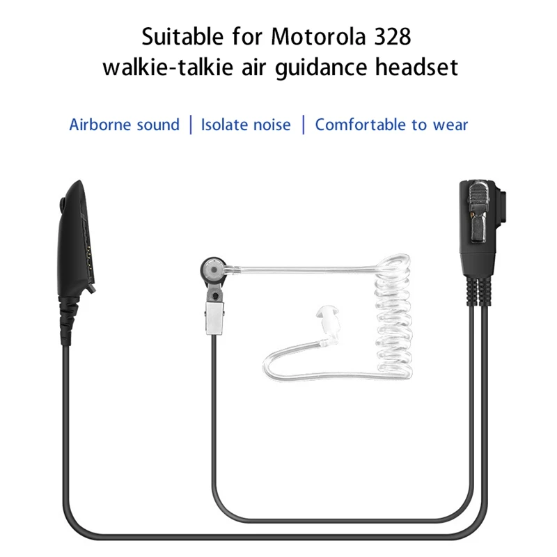 Acoustic Air Tube Earpiece Headset For Motorola GP328 GP338 PTX-760 GP340 Walkie-Talkie Duct Headset