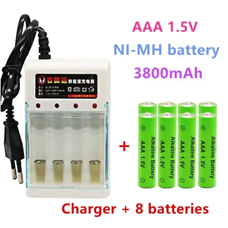 New AAA 1.5V rechargeable battery 3800mAh Alkaline battery flashlight toys watch MP3 player replace Ni-Mh battery