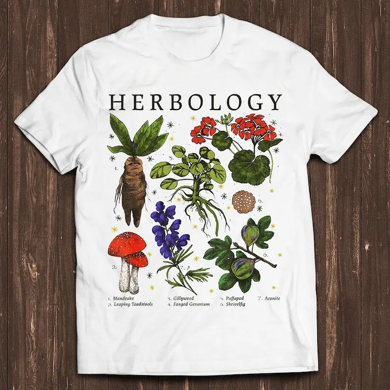 Kräuterkunde Pflanzen Botanischer Garten Magischer Zauberer Meme Lustiger Top-Stil Unisex Gamer Film Musik Geschenk Cooles T-Shirt C7045