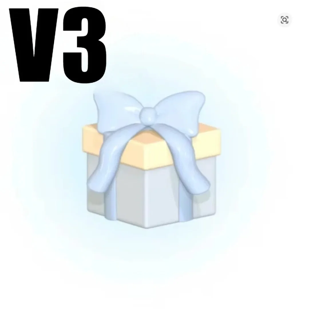 2025 لا الجديدة #   صندوق هدايا دمية فوفو عالي الجودة، إكسسوارات سلسلة مفاتيح V3 لطيفة، هدايا صندوق هدايا دمية لطيفة #2