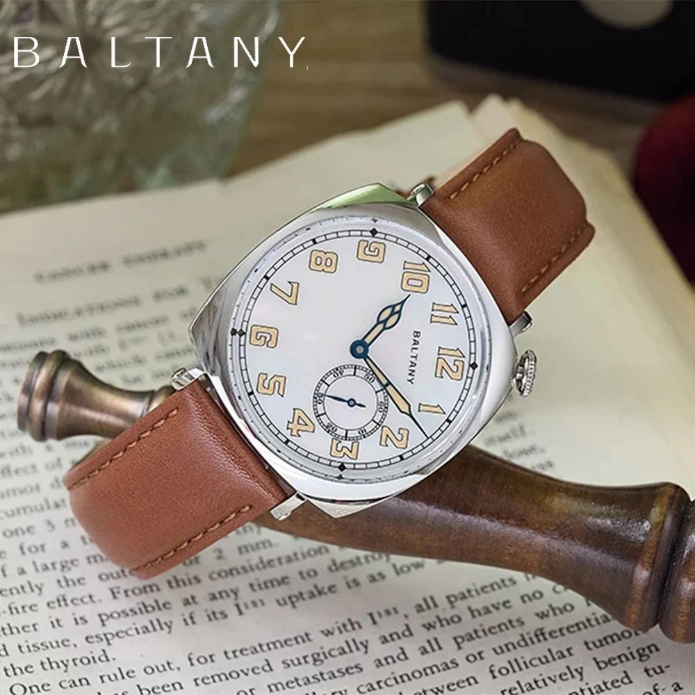 Baltany S4071 Luminous MOP Dial Cathedral Hands Sapphire AR Crystal 316L Stainless Steel Retro Watch 1921 Retro Homage watches ﻿