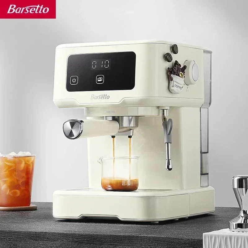 Original Barsetto Coffee Maker Espresso Home Semi-automatic Espresso Machine 15bar Extraction with Steam Milk Frother BAE-403