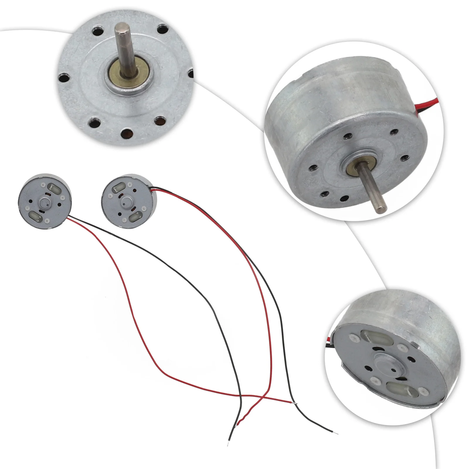 2pc qualidade 300 = motor pendurado pescoço ventilador para diy eletrônico adequado para várias fontes de alimentação dc