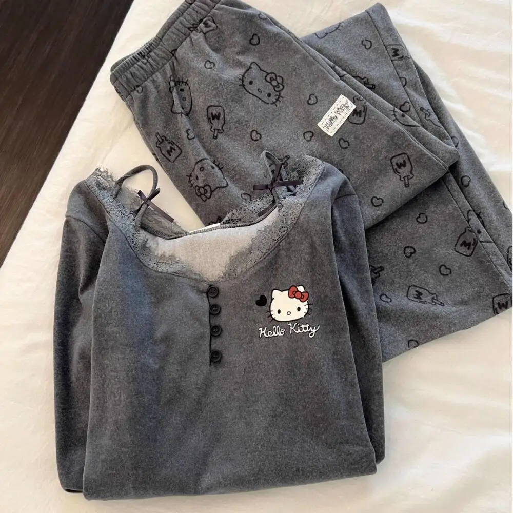 

Hot 2026 New Women's Warm Pajama Sets Cartoon Cute Anime Sleepwear for Ladies Soft Comfortable Nightwear Loungewear Home Wear