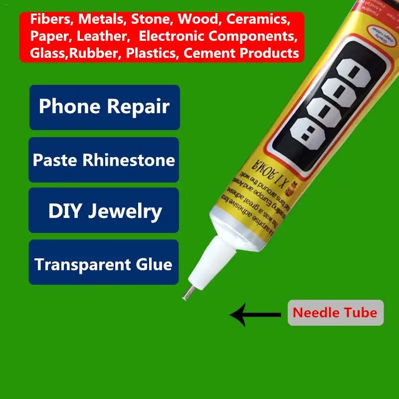 15/50ml Adhesive Glue E8000 Liquid Super Strong Gel Multipurpose Seal For Cars Transparent Semi-fluid Rhinestone Jewelry Glue