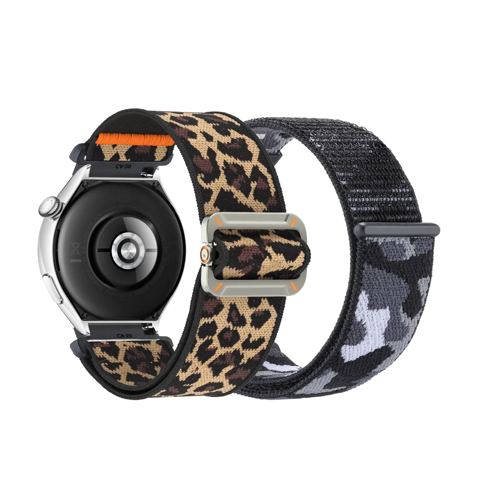 

2pcs Nylon Bands for Huawei Watch 3 Classic 46mm Band, Elastic Nylon Sports Strap