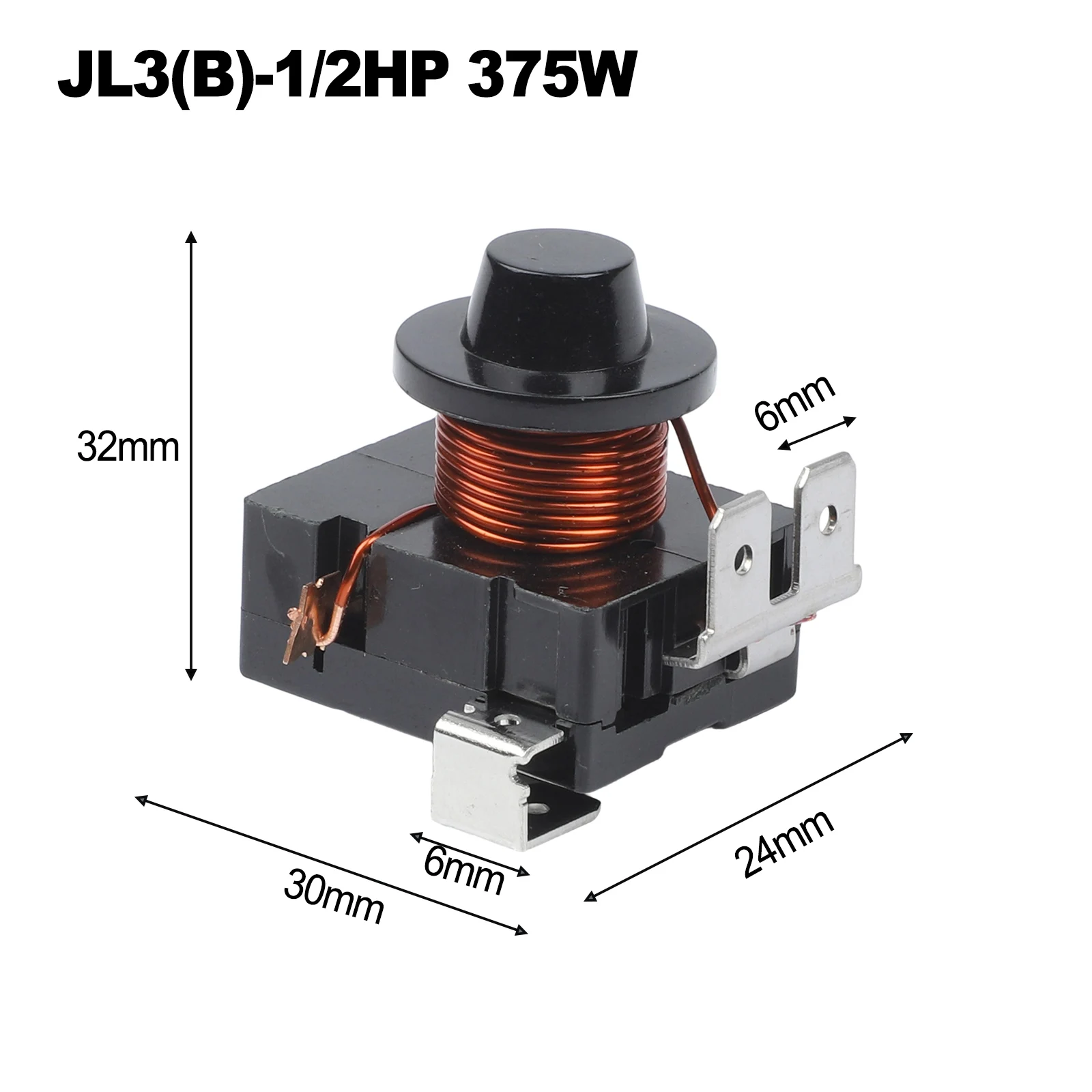 Capacitor Starter Refrigerator Compressor Starter 24*30*32mm Compact Size Refrigerator Starter Starter For 1 2HP