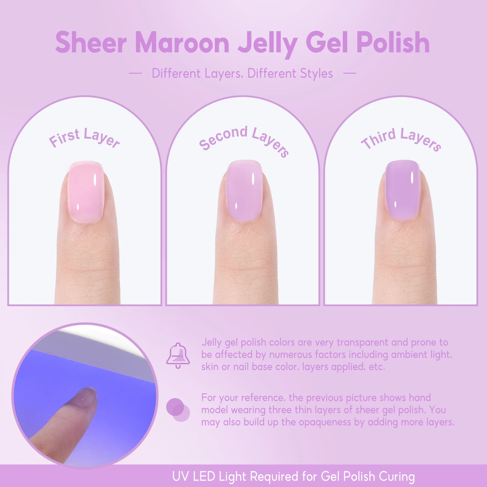 PEACECOLOR 6-teiliges 7-ml-Nagelgelee-Gel-Nagellack-Set – rosa, nackt, milchig blau, lebendige Farben, langlebiges Nail-Art-Gel-Geschenk für Frauen