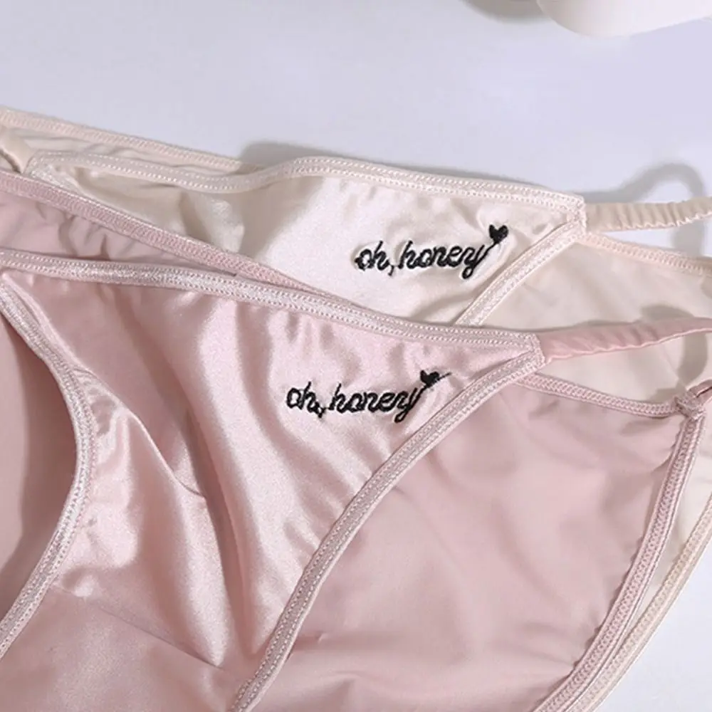 Cotton Crotch Girls Thin Strap Intimates Seamless Underwear Letter Print Underwear Women Briefs Women Stain Panties