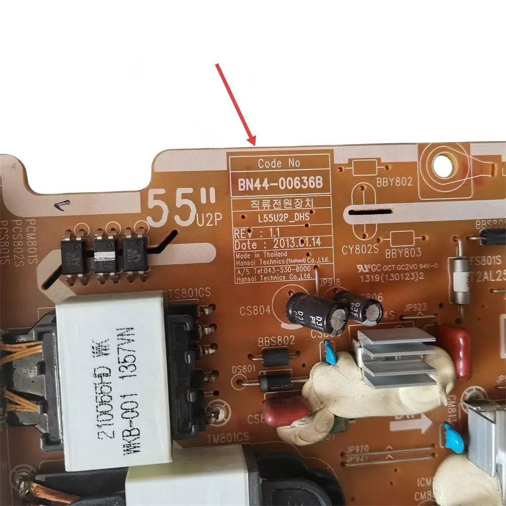 Original 100% Word For UA55F8000AJ power board BN44-00636B L55U2P-DHS LCD TV power board Replacement and Repair