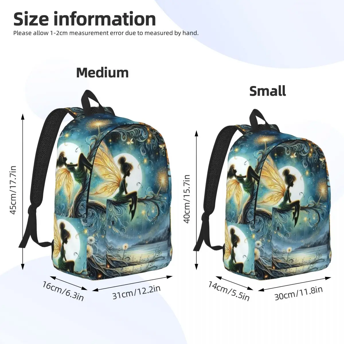 Custom Tinker Bell Canvas Backpack Women Men Casual Bookbag for College School Bags