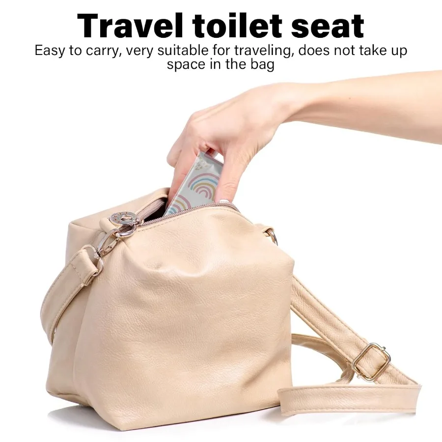 40 عبوة من أغطية مقاعد المرحاض للاستعمال مرة واحدة للأطفال الصغار والكبار بتصميم كبير جدًا مقاوم للماء مع تغليف فردي مثالي لـ