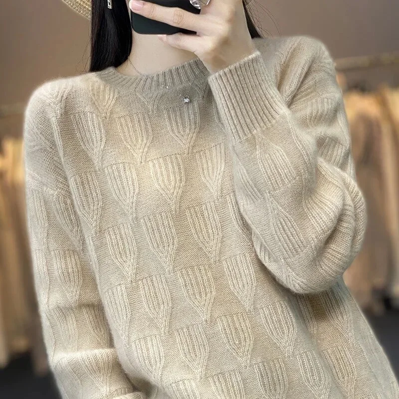 High Quality Wool Sweater Female Jacket Autumn Winter 2024 New Pullover Coat Fashion Women's Knitwear Bottoming Shirt Tops Tide