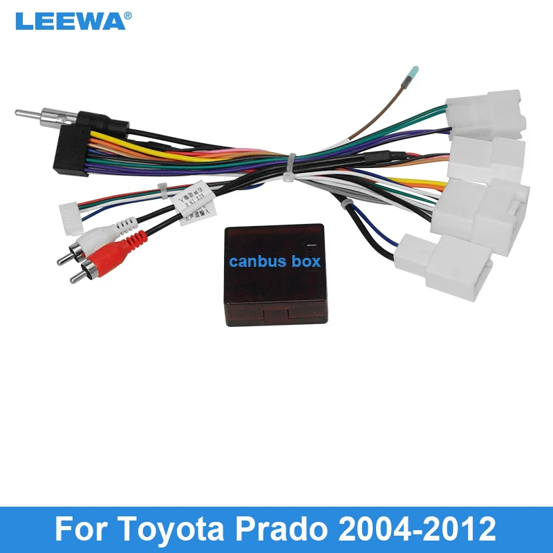 

LEEWA Car Stereo 16pin Wiring Harness For Toyota Prado/Sienna/Sequoia/Tundra/RX330/RX300 Audio Wire Adapter