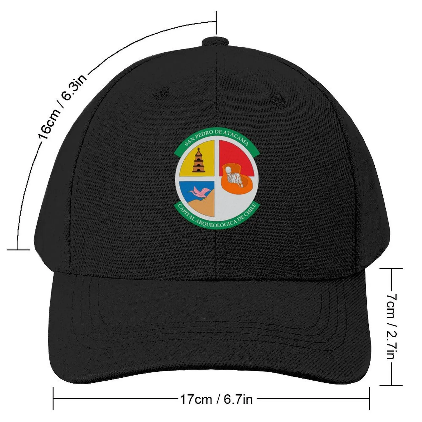 Coat of Arms of San Pedro de Atacama, Chile Baseball Cap Cosplay New In The Hat Boy Women's