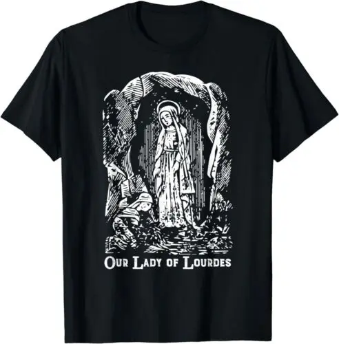 NEW LIMITED Our Lady of Lourdes Bernadette Catholics Vintage Gift Shirt S-3XL