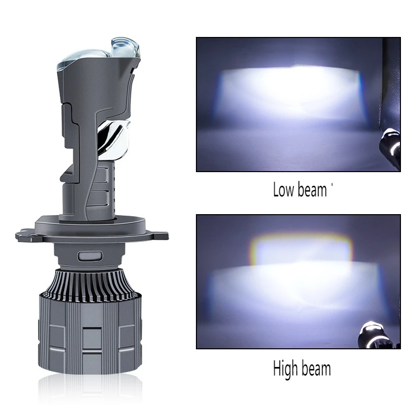 Experience Safer and Brighter Driving with M01M Car LED Headlights: H4 Bi LED Projector Lens High and Low Beam