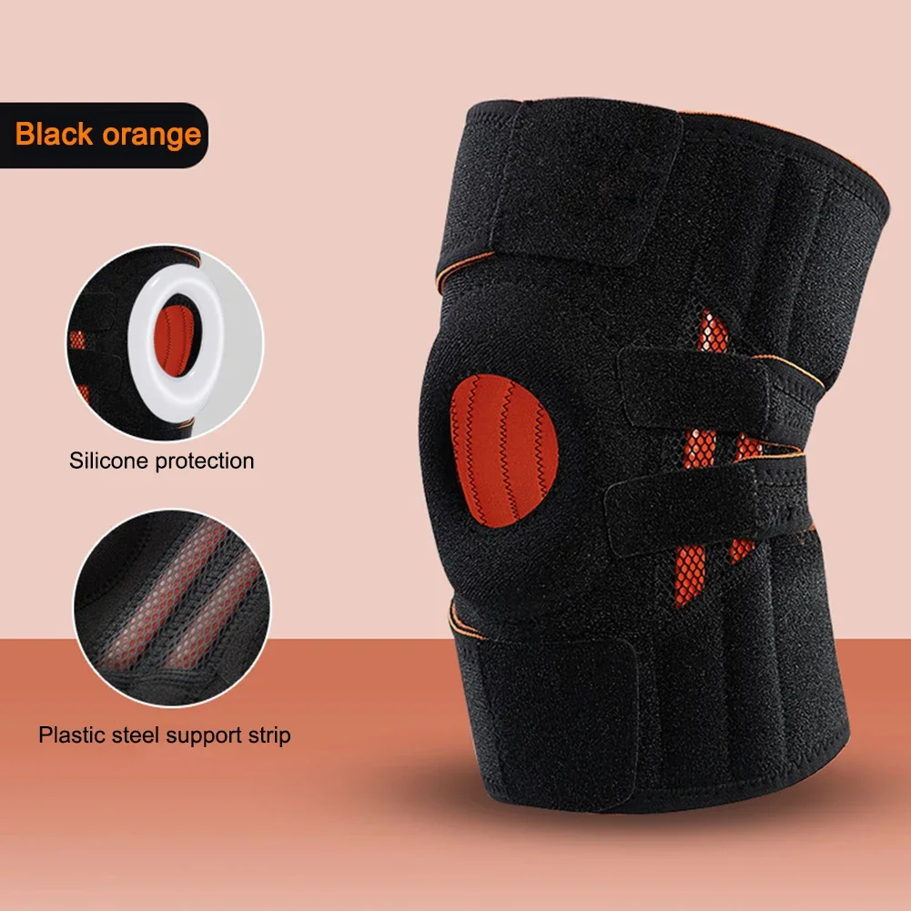 Orthopedic Knee Pad with Silicone Spring Knee Brace Support Joint Pain Relif Patella Protector Adjustable Kneepad Guard Meniscus