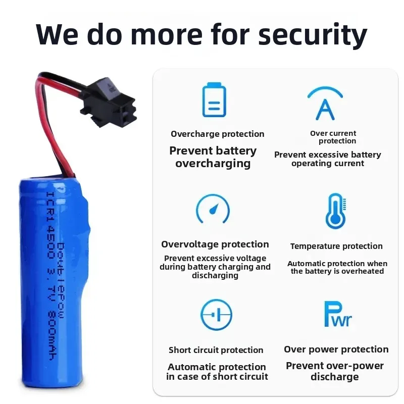 1-8 Pcs 3.7V 800mah 14500 AA Rechargeable Battery for Remote Control Toys Helicopter Car Train Motorcycle Toy Car Batteries