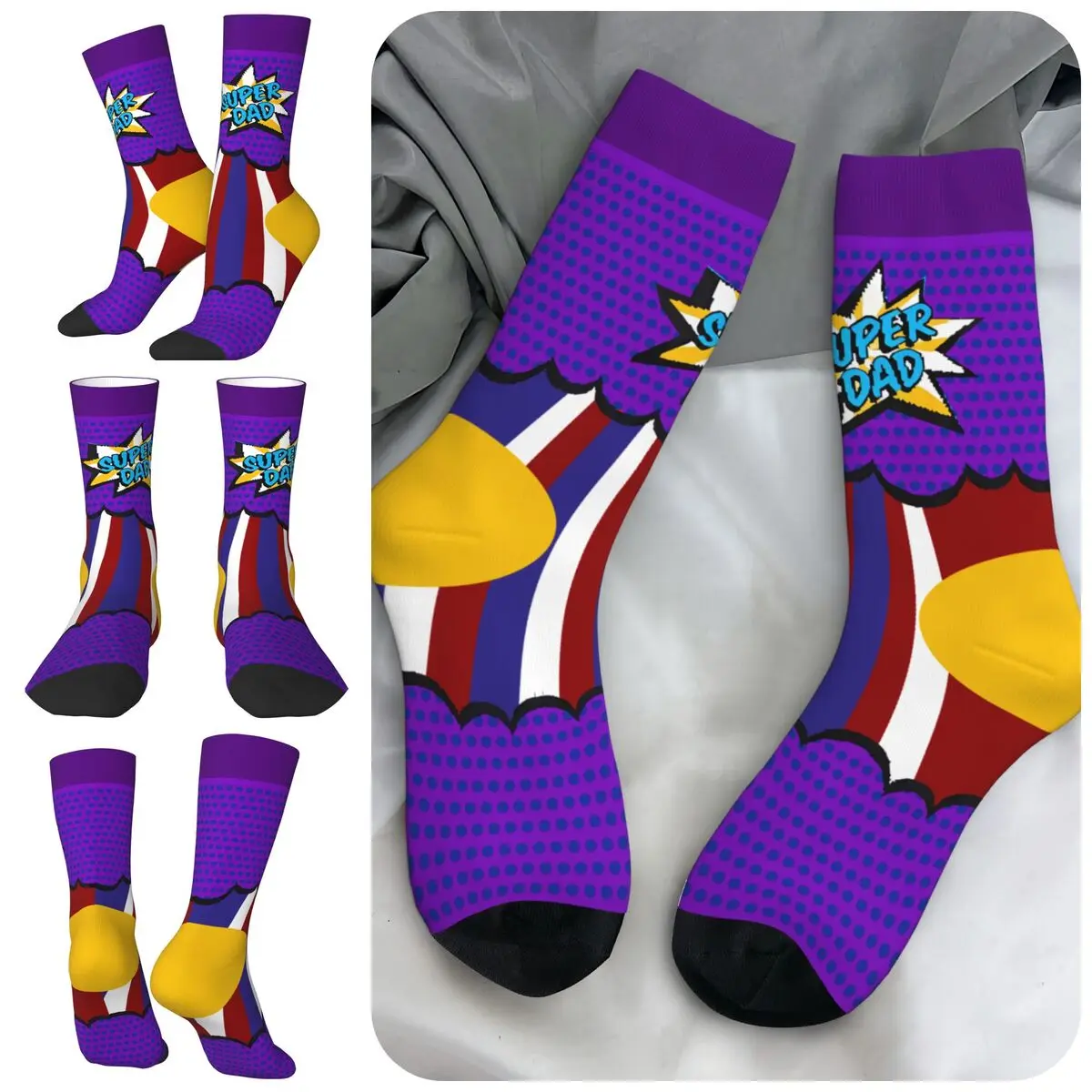 

customize High elasticity polyester fiber cosy Unisex Cycling Happy 3D printing Socks