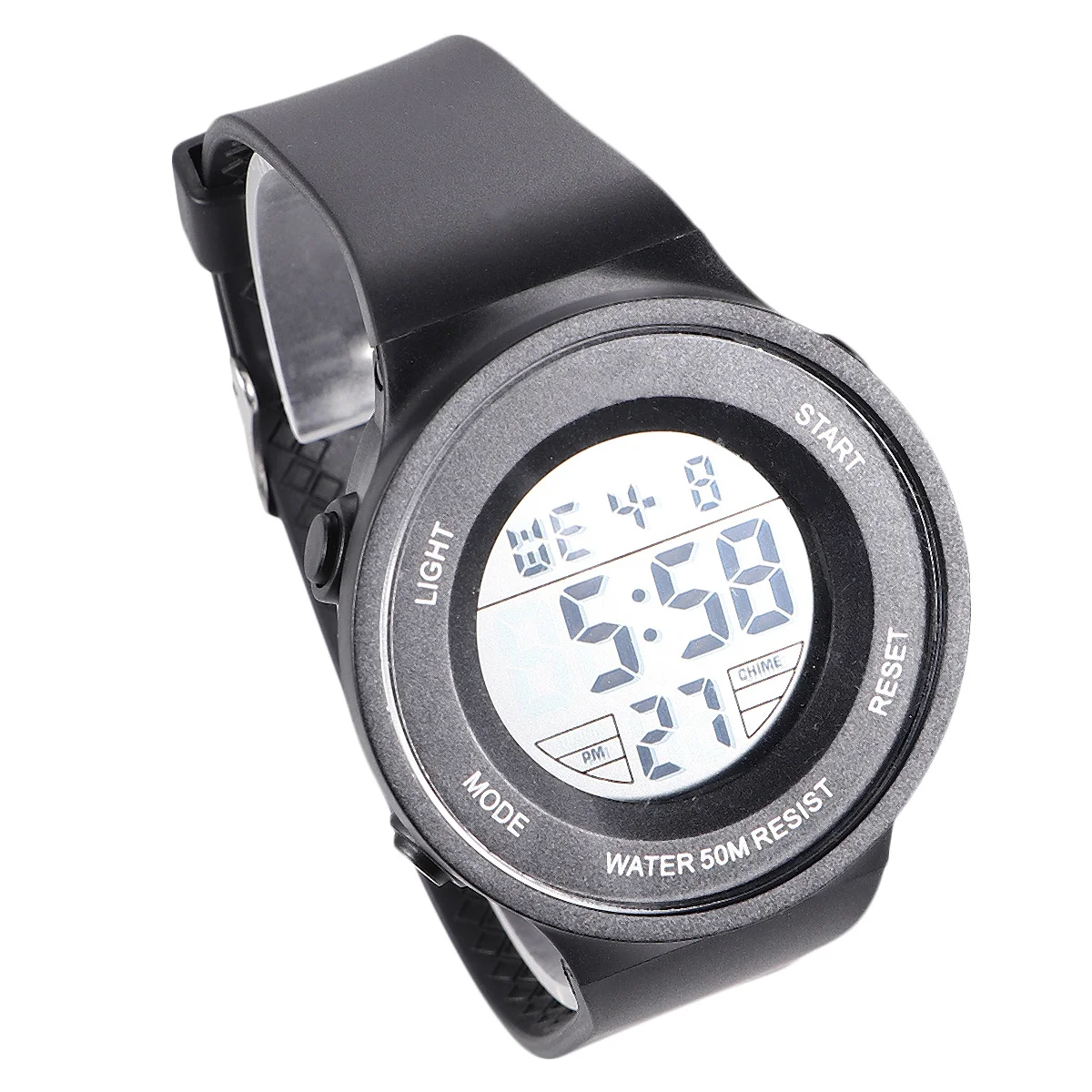 1Pcs Luminous Watch Waterproof Electronic Wristwatch Stopwatch Alarm Week Display Suitable for Students Women