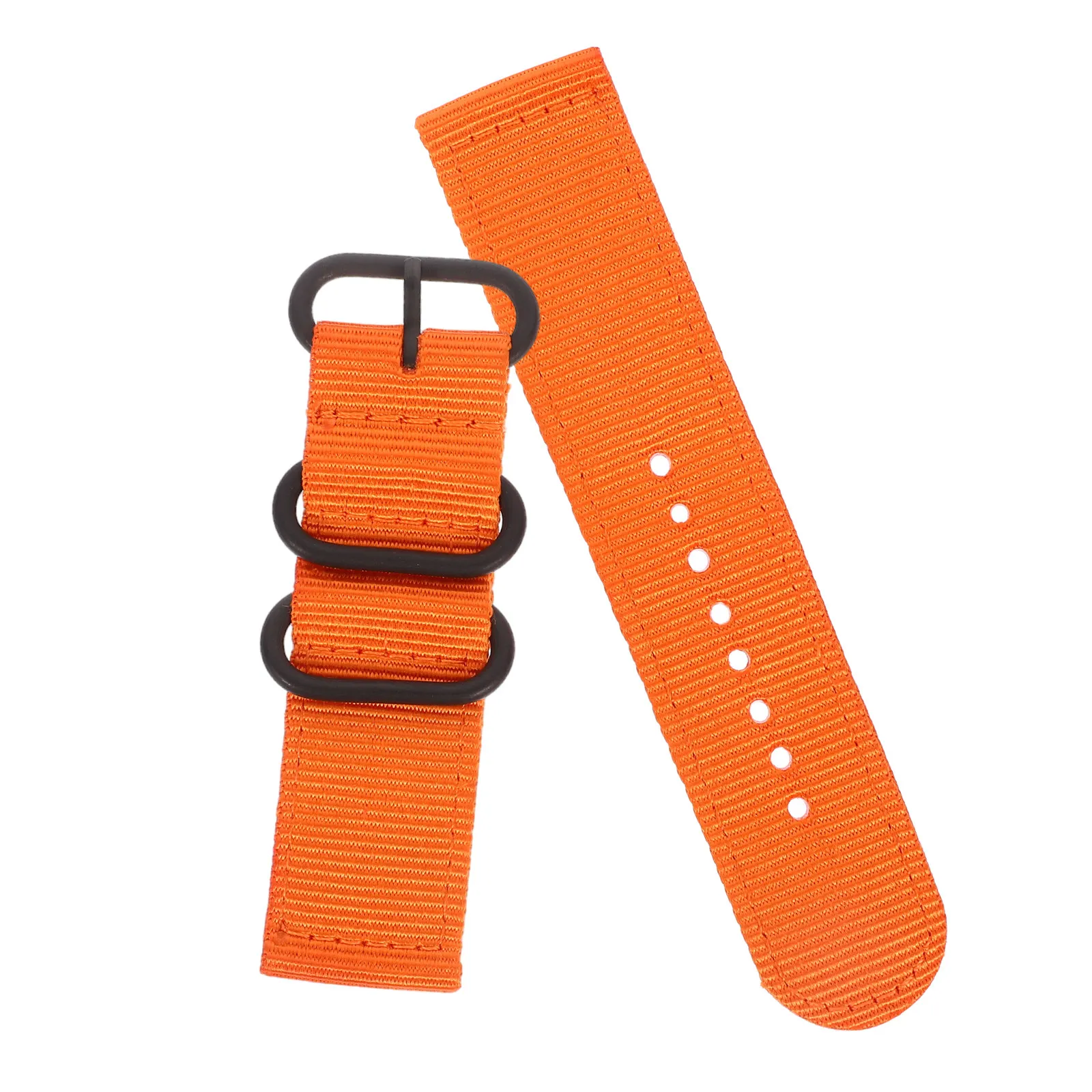 24mm Nylon Watch Strap Heavy-Duty Seamless Comfortable Replacement Band with Stainless Steel Clasp