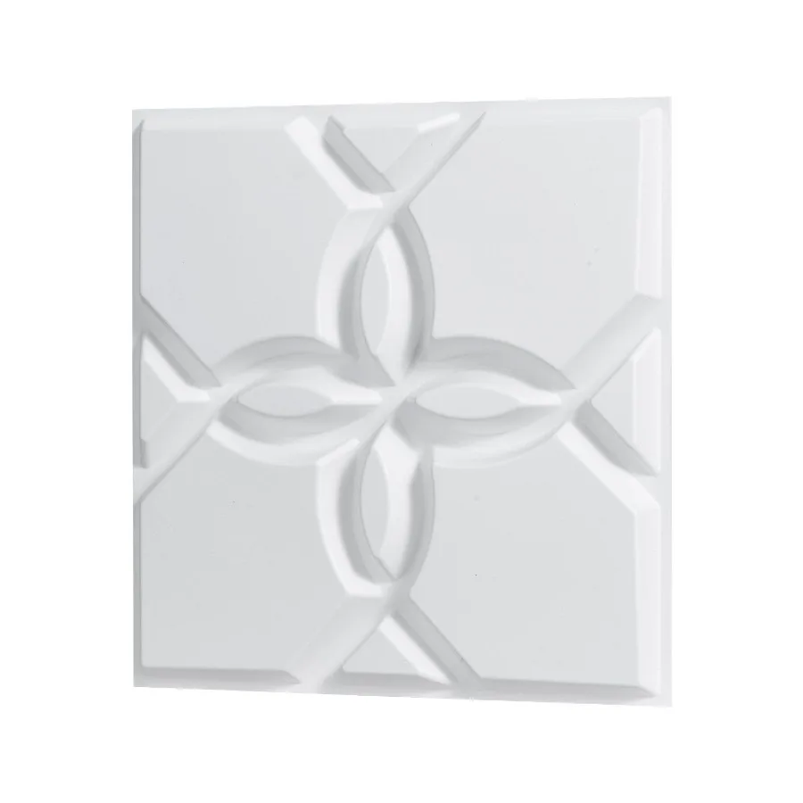 

3D Wall Panels 33Pack 11.81 x 11.81'' PVC 32 Sq.Ft Coverage Floral Matte White