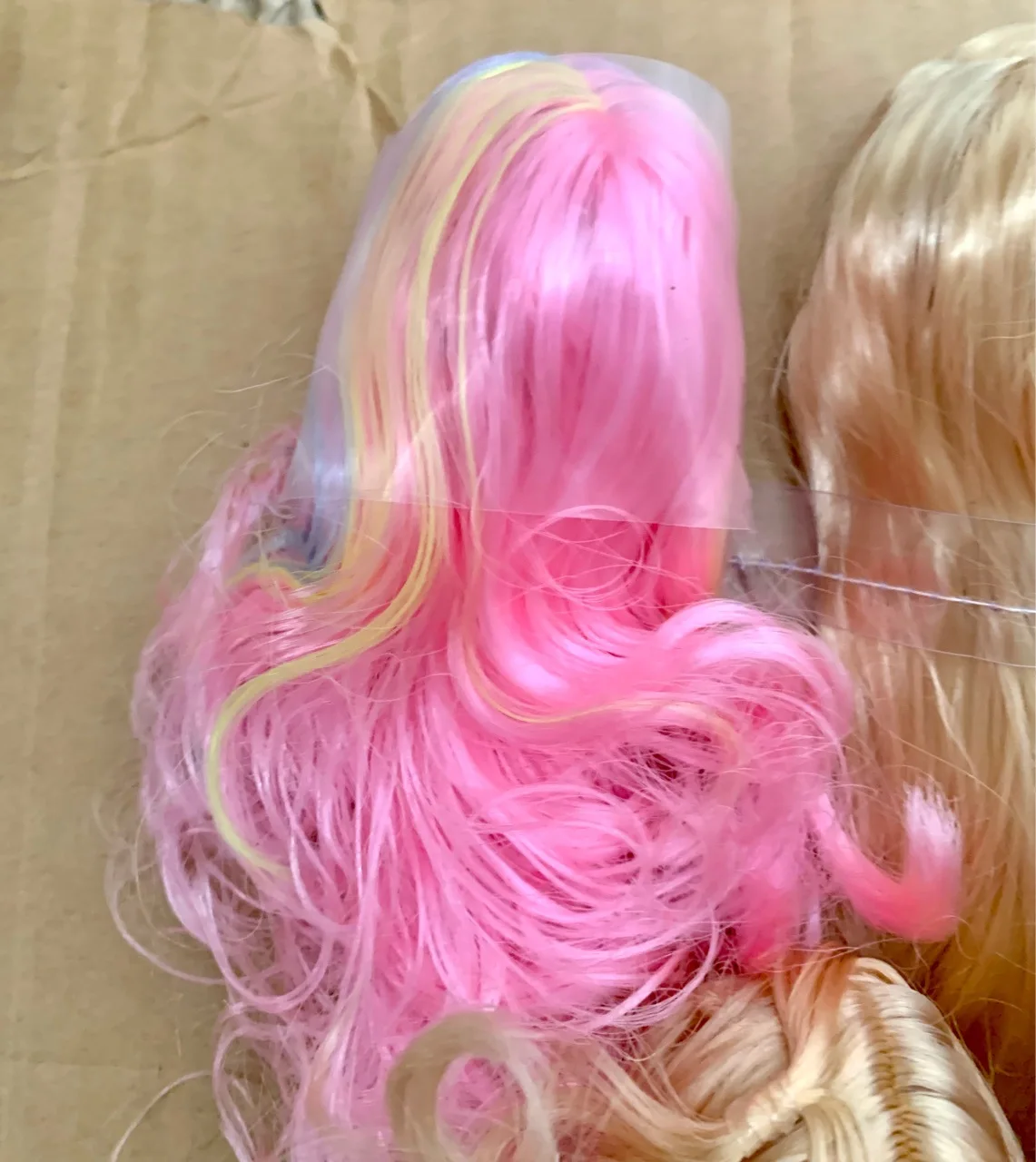 wig cover false hair for 1/6 /1/8 baby doll BJD doll suit head circumference about 13cm