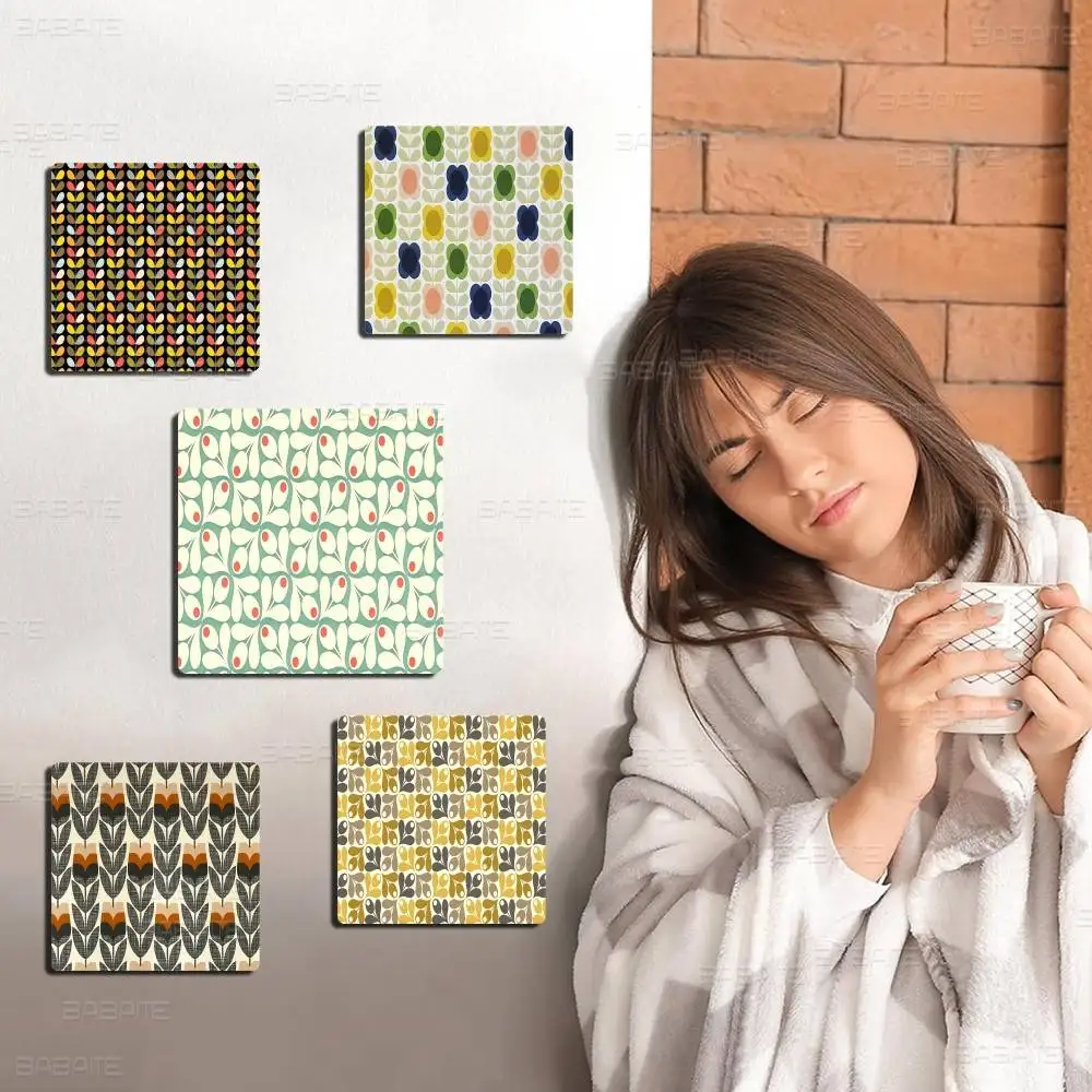 Orla Kiely Leaf Flower Pattern Refrigerator Magnets Personalized Photo Refrigerator Magnets High-end Refrigerator Photo Magnets