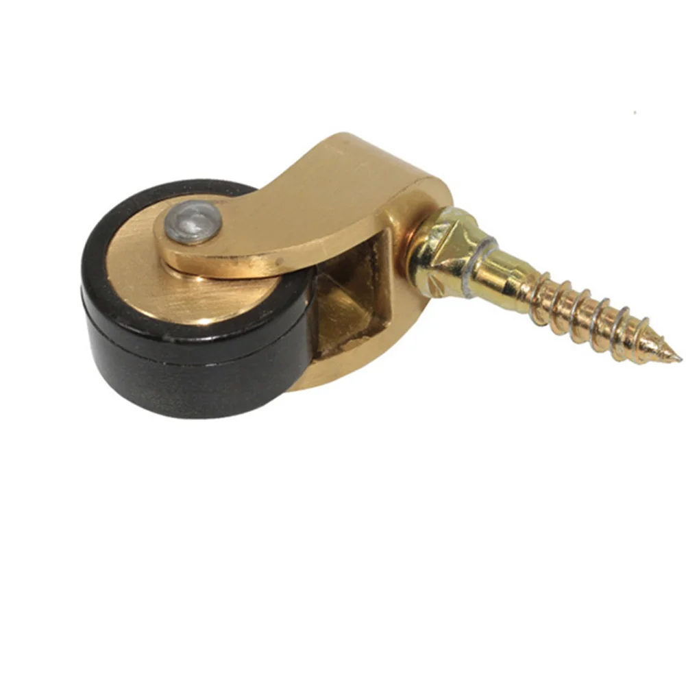 4pcs Brass Casters with 360 Degree Rotation and Silent Bearings for Sofa Furniture Tables Shelves and Plant Stands