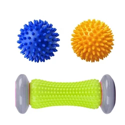 Foot Massage Roller Spiky Ball, fascite plantar, pé para trás, perna, mão, músculo apertado, tecido profundo, recuperação de acupressão