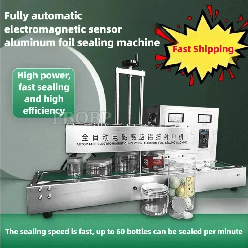 PBOBP Electric Sealing Machine Pedal Packaging Automatic Continuous Plastic Film Aluminum Foil Bag Plastic Commercial Sealer