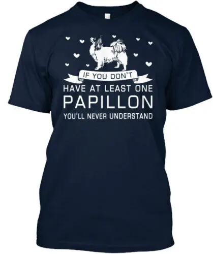 Papillon T-Shirt Made in the USA Size S to 5XL