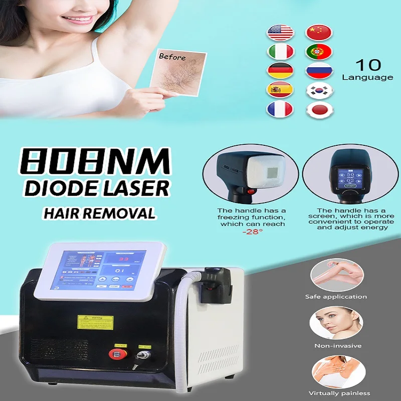 

The Newest Style Diode Laser 808nm 3 Wavelengths Laser Hair Removal Beauty Salon Machine for the Whole body