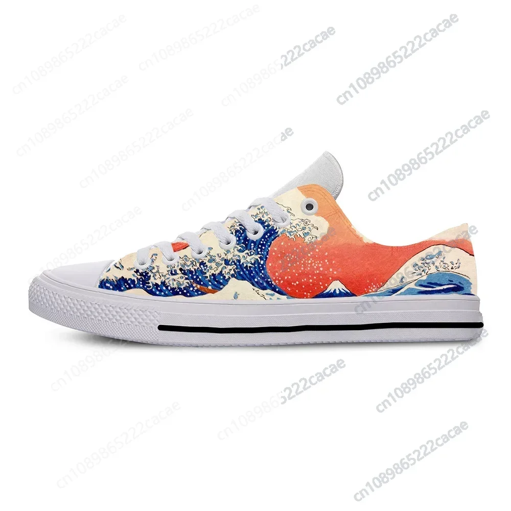 

Hot The Great Wave of Aesthetic Anime Fashion Cute Casual Shoes Breathable Men Women Sneakers Low Top Lightweight Board Shoes