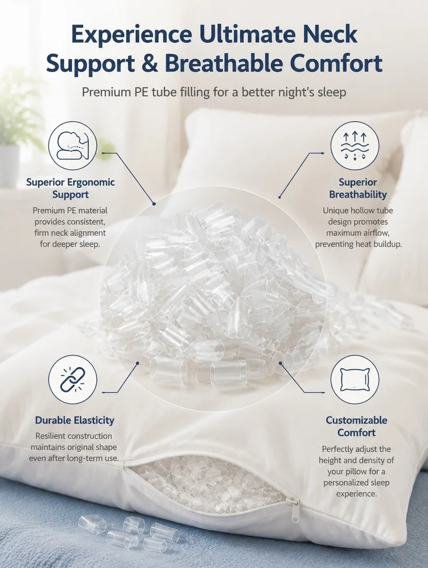 Pillow Fill Fillings Clear Insert Hose Pe Tube Stuffings Pipe Bed Pillows for Inserts