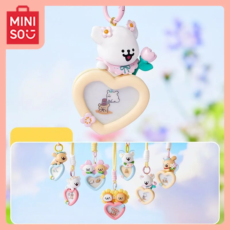 

MINISO Kawaii Anime Line Puppy Garden Series, установленная на автомобиле, шампунь, слепая коробка, сумка для аксессуаров, подарок, игрушки, подарки для девочек