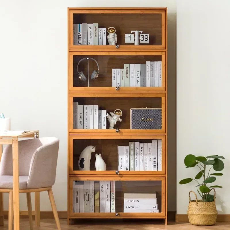 New model Bookshelf Shelf Floor-to-ceiling integrated children's room Book cabinet Dust-proof locker Storage artifact