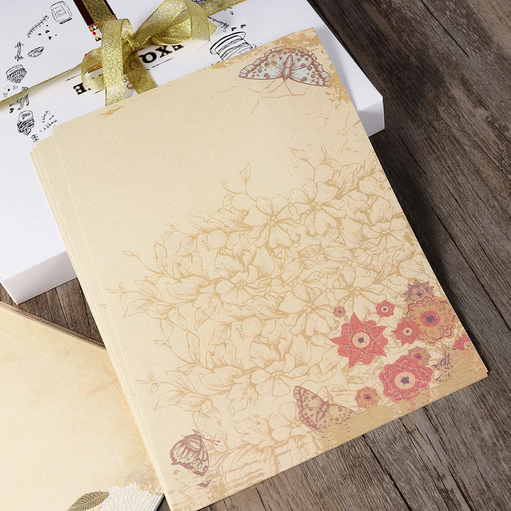

60 Pcs Vintage Writing Paper Charming Stationery Letter Beautiful Country Style Note Paper Premium Quality Smooth