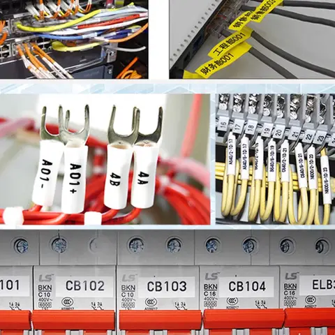 케이블 ID 프린터 C-510T,C-210T C-210E C-500T C-200E C-100T C-200T C-580T PT-200BK 잉크 타자기 리본용 M-11 LB-200BK, 20 개