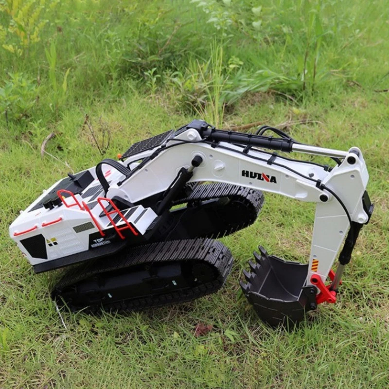 HUINA 594 1/14スケール RC掘削機 2.4GHzリモコン 合金製シミュレーション玩具 照明と音響効果付き 大人と男の子向け