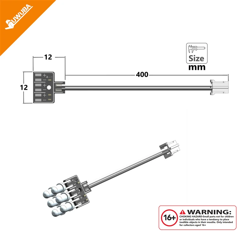 Ph2.0 Adapterkabel Lichtsteuerung Host zu LED-Adapterkabel für RC-Auto, Boot, Tamiya Truck, Crawler-Auto – Detail 2