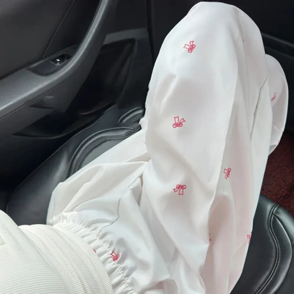 Freizeitkleidung, modische gerade Hosen, Freizeit, Sport, modische Kleidung, Schleifen-Design, bequeme Hosen, Schmetterlingsmuster-Hosen