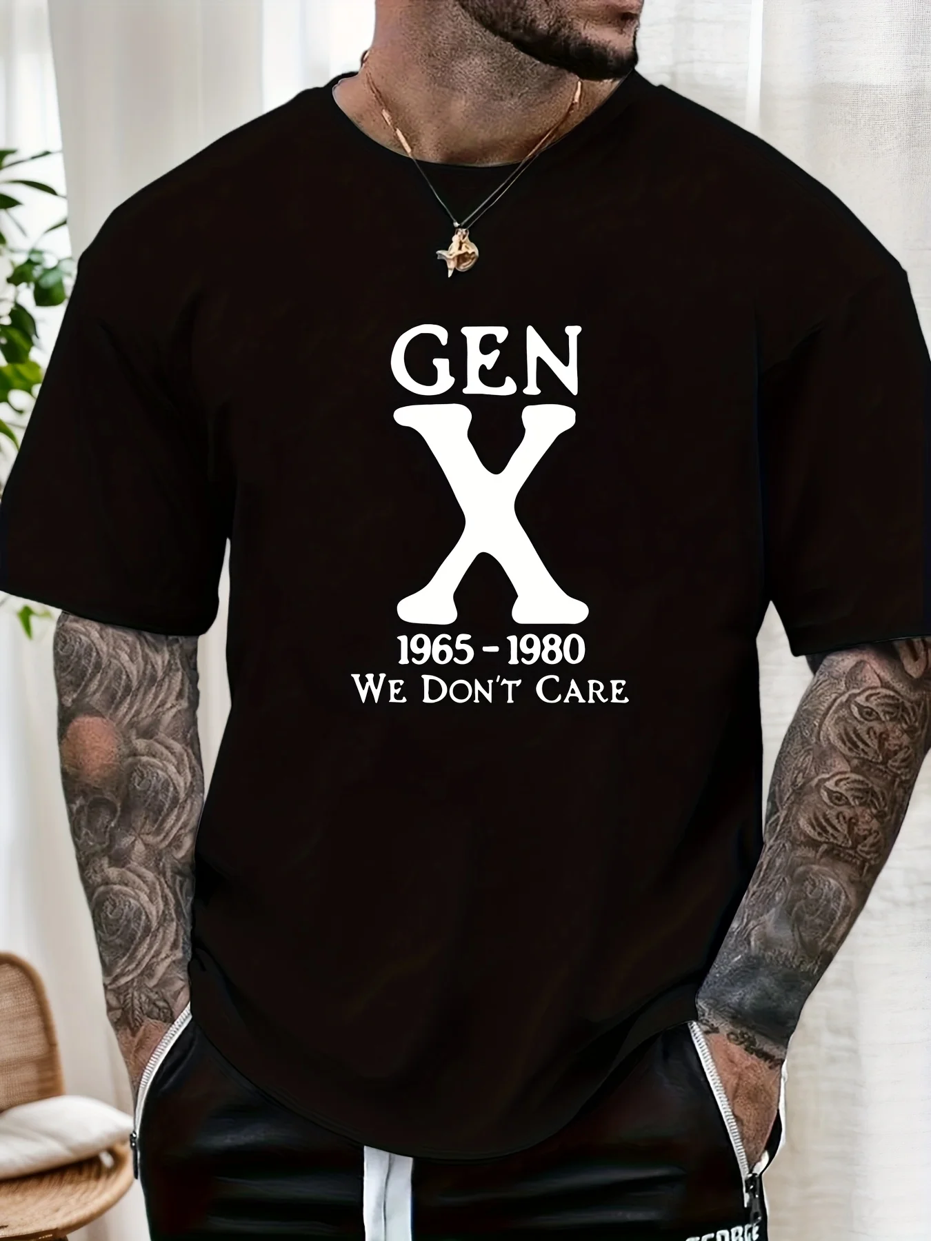 2026 Men's GEN X  1961-1980 Vintage T-Shirt - Beige Casual Tee with Iconic Generation X Logo & Birth Years, Lightweight All-Seas