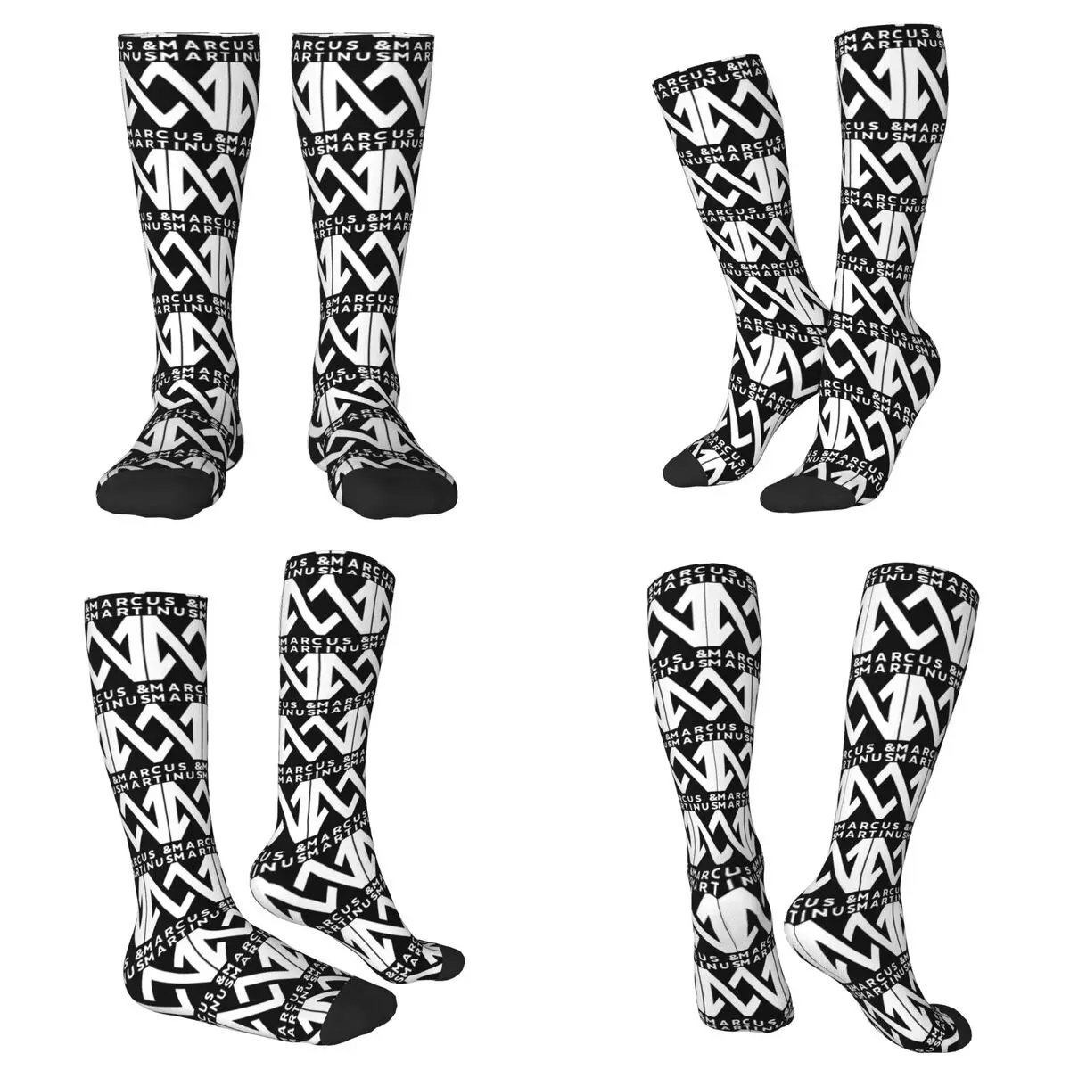 All Seasons Marcus Martinus Logo Socks Harajuku Sport Middle Tube Socks Soft Casual Stockings for Men Women